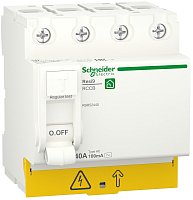 Выключатель дифференциального тока УЗО Schneider Electric Resi9 4п 40А 100мА 6кА тип AC 